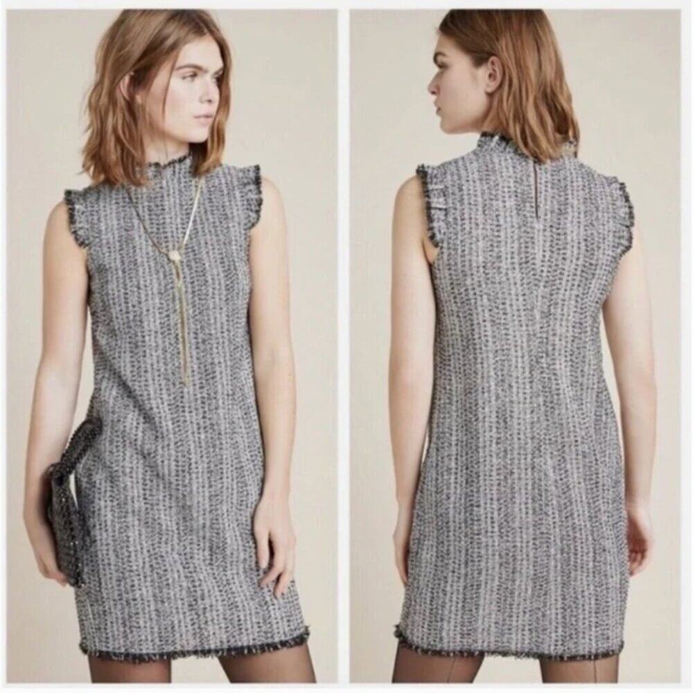 Anthropologie Eri + Ali Tori Metallic Tweed Shift Dress